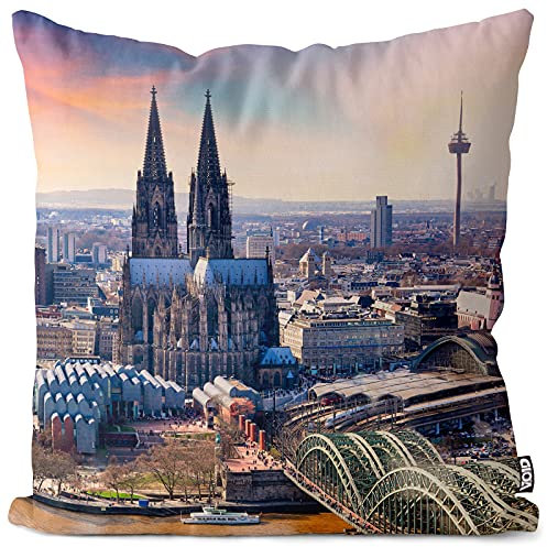 VOID Köln Stadt Dom Kissenbezug Kissenhülle Sofakissen Kissen Deko Outdoor-Kissen Dekokissen, Kissen Größe:80 x 80 cm
