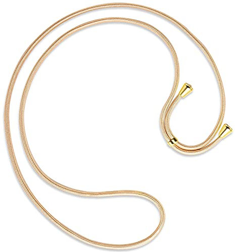mtb more energy® Bracelet de rechange pour chaîne de téléphone portable - Or brillant - Avec embouts (doré) - Cordon de rechange de qualité supérieure - Chaîne