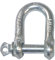 Amig - Confezione da 2 grilli dritti Mod.30130 in acciaio zincato a forma di U e perno filettato/perfetti per sollevamento o traino di oggetti pesanti, argento