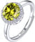 Suplight Damen Ringe aus 925 Sterling Silber Kristall Fingerring mit Geburtsstein August in Rundschnittform Zirkonia Damenring Synthetischer Peridot