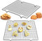 WINSDL 2 rejillas de enfriamiento para tartas para enfriar galletas y pasteles de forma uniforme y rápida (27,5 x 25,3 cm)