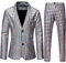 LucMatton Herren 2-teiliges Disco-Set, glänzende Jacke und Hose, metallische Pailletten, silber, XL