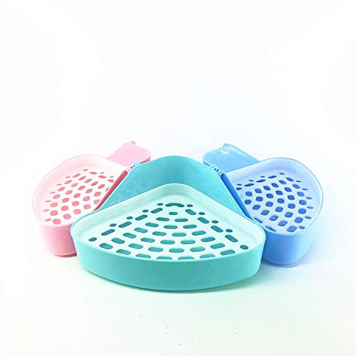 Ecoodisk Kaninchen -Toilette in Müllblattschale, Kleintier -Toiletten -Ecktopf, Tier von Müllmünze des Plateaux für Kaninchen, Hamster 24 * 18 * 11 cm