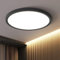 OTREN LED Deckenleuchte 48W, Rund Deckenlampe 4800LM, Moderne Flach Panel 3000K Warmweiß für Badezimmerküche Wohnzimmer Schlafzimmer, Ø40CM, Schwarz