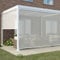 Cosma Latérale pour Pergola 3 x 4 Bioclimatique en Textilène 370 x 218 cm Blanc, GA802111-BIAN
