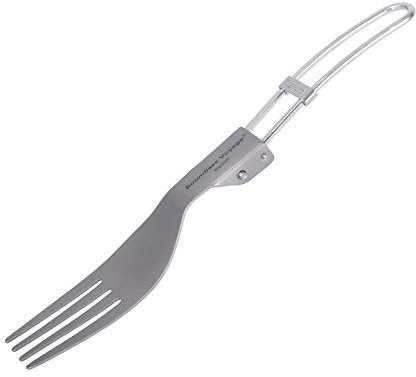 Boundless Voyage Titanium Folding Spoon Spork Fork Set Outdoor Camping Tableware Titanium Cutlery Lunchbox Cutlery Set Travel Cutlery Ti1023T