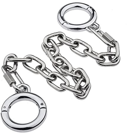 ROLOL Edelstahl Handfesseln Einstellbar Fußfesseln Restraint Handschellen Fußschellen Fußeisen mit Kette Fuß Eisen Sm Cosplay für Frauen Männer -Handschellen (Color : Male)