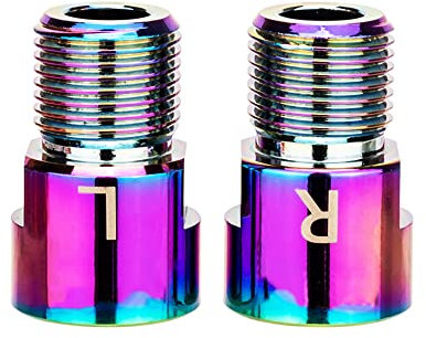 ANCLLO 1 Paar verlängerte 20 mm/0,79 Zoll Mountainbike-Pedale Verlängerung Chrom-Molybdän-Stahl, passend für 9/16-Zoll-Gewindepedale für MTB, Straße, Straße, Fahrrad, bunt