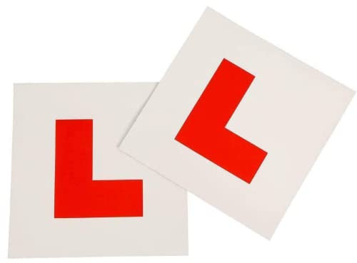 Glamfied, Glam Fully Magnetic Car L-Plates Red L Plate 2 Pack for Car Magnetic Extra Thick Strong Learner Plates, No Melting No Blow off Easy to Move without Scratching Painting off