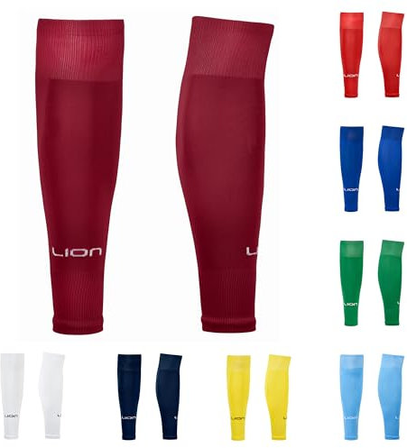 Football Sock Sleeves To Accompany Grip Socks - Fits Over Calf/Shin Pads - Variety Of Colours To Match Your Team Kit (Burgundy)