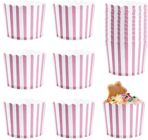 Trsnzul 50 Stück Muffin Förmchen - Backpapier Cupcake Kuchenkörbchen - Einweg Backbecher Papier Muffinförmchen - Papierkuchen Formen
