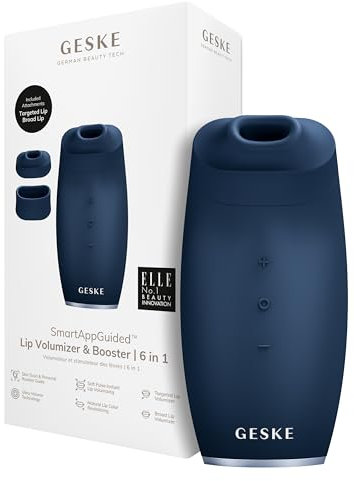 GESKE | SmartAppGuided™ Lip Volumizer & Booster | 6 in 1 | Quick Lip Plumper | Lippenbooster vollere Lippen | Lippenauffüller & Lippenvergrößerer automatisch | Vergrößerung Lippen Volumen Selfie
