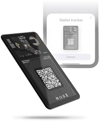 Rolling Square AirCard - Wallet Tracker Trova Oggetti, Biglietto da Visita NFC e QR Code, Compatibile con App Dov'è con Segnale Sonoro, Ultra Sottile 2.2mm, Durata della Batteria 2,5 Anni