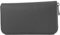 modamoda de SILBER-P02 Damen Leder Geldbörse Portemonnaie lang Handmade in Italy, Farbe:Graphitgrau