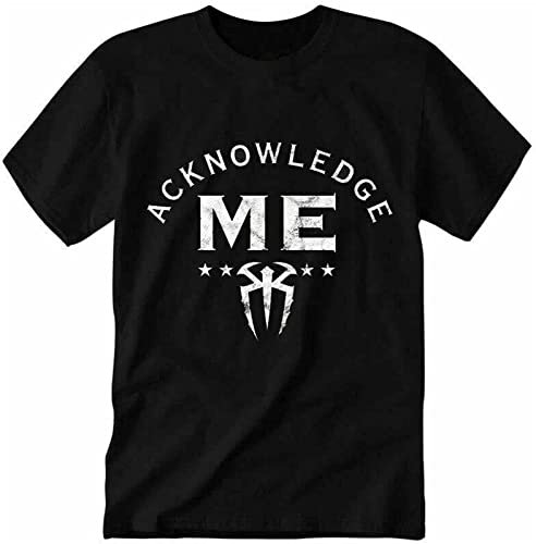 Men's Roman Reigns Acknowledge Me T-Shirt Black M