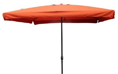 CONCEPT USINE | Parasol Droit Inclinable Carré 3 x 3 m | PALERME Terracotta | Structure Aluminium Recouverte de Peinture Epoxy | Toile Polyester 160g/m2 | Idéal Jardin Terrasse Piscine Balcon