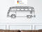 VW T1 Bulli, Metall Wandbild, Auto Silhouette, Metal Car Wall Art, VW Samba (Größe: 69 cm (27))