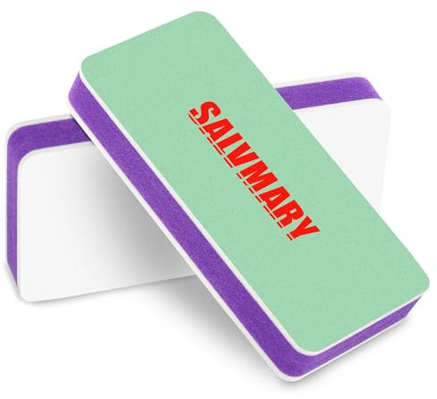 SALVMARY Nail Shiner Buffer Block - 400/3000 Grit Nail Shine Buffers & Smoothers Buffing Block File Manicure Tools for Natural Nails 2 Count