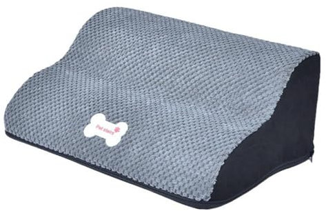 JISADER Rampa para Mascotas, escaleras para Perros, Pendiente Suave, Resistente a los arañazos, sofá Cama, Escalera, Esponja de Alta Densidad para Silla, Gris 15cm Alto