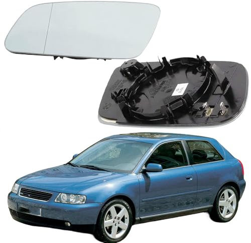 GaiHLi Cristal de Espejo Retrovisor para A-UDI A3 2000-2003 2008 2010 2012 2020, Espejo Retrovisor Calefactable Izquierdo Derecho,2000-2003-Left