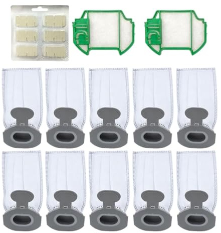 eejinwen for Vorwerk Kobold VK7 FP7 Akku-Staubsauger, 10 Staubbeutel, 2 Vorfilter, 1 Dufttabletten/-stäbchen.