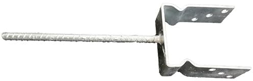 U-Pfostenträger Wulst zum Einbetonieren Riffeldolle 300 mm feuerverzinkt Träger (Gabelweite 81 mm)
