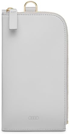 Audi 3152400300 Smartphone Etui Leder Damen Case RFID-Schutz Hülle Tasche, grau