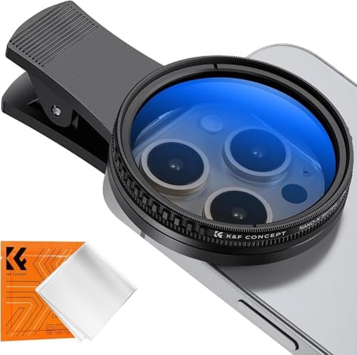 52mm Clip-on Filtro Polarizador Circular para Teléfono,Filtro CPL para Teléfono Móvil, Compatible con iPhone, Clip-on Mejora Saturación y Contraste para Fotografía de Paisaje y Viajes