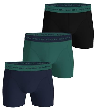 Björn Borg Men's Cotton Stretch Boxers (3-Pack) – Soft, Breathable Underwear with Comfort Waistband