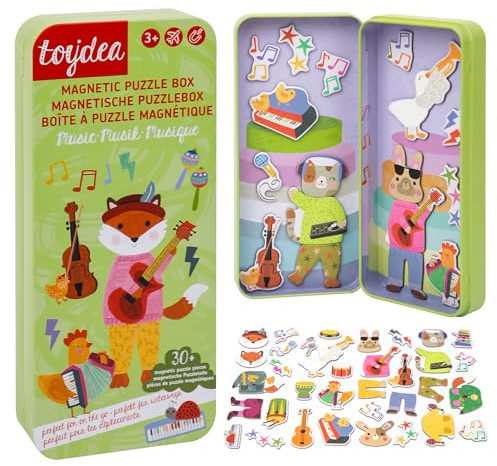 Toydea Magnetspiel Puzzle Box Musik, Magnetspiel für Kinder ab 3 Jahre | Fördert Kreativität & Feinmotorik, magnetisches Spielzeug für Zuhause & unterwegs, ideales Reisespiel