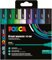 POSCA Mitsubishi Pencil - Pochette 8 Marqueurs PC5M - Pointe Moyenne - Peinture à Base d'Eau - Tout Support - Couleurs Froides