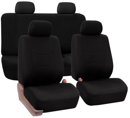 MaKeMoney Auto Sitzbezüge Set FüR Peugeot 106 107 108 2008 205, Vorne Hinten Autositz Schonbezug Autositz Verschleißfest Zubehör,A/Black