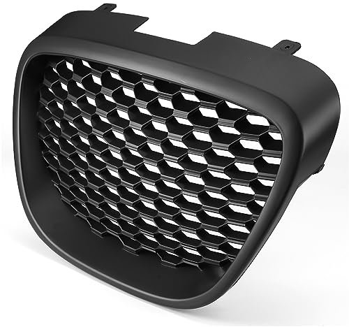 ARRPO Frontgrills Wabenförmiger Frontstoßstangengrill for Seat, for Leon 1P, for 2 / Altea 5P / Toledo MK3 1133007 Mattschwarzer hitzebeständiger Kühlergrill 2004–2009(Matte Black)