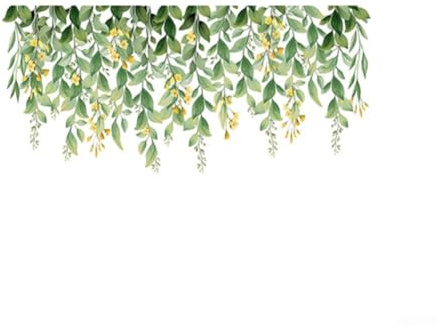 Pegatinas decorativas de pared con plantas verdes, flores, vides y mariposas hechas de PVC respetuoso con el medio ambiente para mejorar el espacio doméstico y comercial