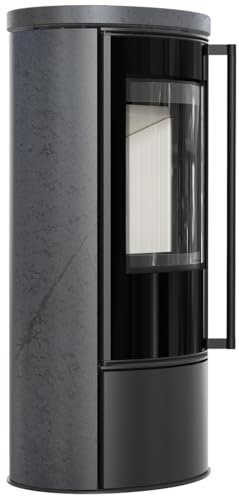 KRATKI ERIK Ø150 5,5 kW Keramikofen GRAFITE SATIN mit Keramikdeckel