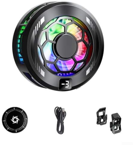 Ventilateur de refroidissement portable magnétique pour téléphone, ventilateur de refroidissement USB à faible bruit avec lumière RGB et contrôle intelligent de la température pour jeux pour iPhone
