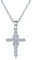 Unendlich U Klassisch Kreuz Unendlichkeit Symbol Damen Halskette 925 Sterling Silber Zirkonia Anhänger Kettenanhänger, Silber