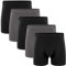 Natural Feelings Boxer Shorts Mens Underwear for Men Soft Cotton Trunk Pack of 5 Boxer Briefs, XL 39 inch-41 inch 99cm-104cm, C: Black Grey Pack of 5