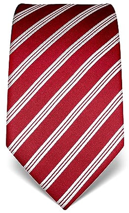 Vincenzo Boretti Herren Krawatte reine Seide gestreift edel Männer-Design zum Hemd mit Anzug für Business Hochzeit 8 cm schmal/breit weinrot