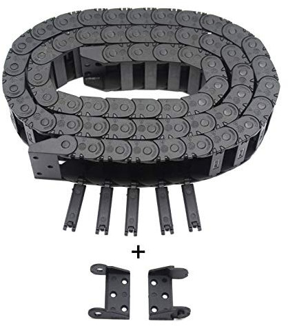 Befenybay R18 Innengröße 10X30mm 1Meter Länge Schwarz Kunststoff Flexibler Schleppkettenkabel Drahtträger Offen Typ für 3D-Drucker und CNC-Maschinen (10mmX30mm-Außen offen)