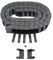 Befenybay R18 Innengröße 10X30mm 1Meter Länge Schwarz Kunststoff Flexibler Schleppkettenkabel Drahtträger Offen Typ für 3D-Drucker und CNC-Maschinen (10mmX30mm-Außen offen)