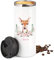 GRAZDesign Thermobecher personalisiert Kaffeebecher to go mit Namen auslaufsicher & warmhaltend, Coffee Becher, hält 4h heiss, personalisiertes Geschenk, Edelstahl 350ml Reh mit Blumen