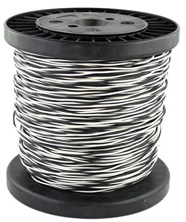 WITTKOWARE YV Schaltdraht, 2x0,6mm, verseilt, Kupfer verzinnt, 100m Draht auf 125mm Kunststoffspule, Adernfarben schwarz/weiß