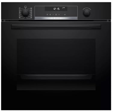 BOSCH - Horno Multifunción Pirolítico, 60 cm, Display LCD con mandos ocultables, Home Connect, Recetas pre-programadas, ClipRails, Serie 6, HBG5780B6
