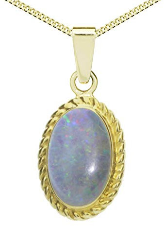 Kette mit Anhänger - Julie - Gold 333/000 - Opal-Triplette