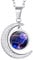 Suplight Aries Pendant Necklace Gold, Custom Engraved Crescent Moon Zodiac Necklace, Astrology Horoscope Celestial Jewelry, Stainless Steel Star Sign Constellation Necklace for Women Girls