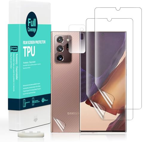 Ibywind Pellicola Protettiva compatibile con Samsung Galaxy Note 20 Ultra 5G,con Protezione Obiettivo Fotocamera,Pellicola Protettiva Retro,Compatibile con Il Lettore di Impronte digitali
