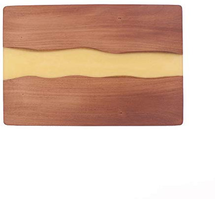 Taglio e tagliere di legno di fiume in resina epossidica quadrata