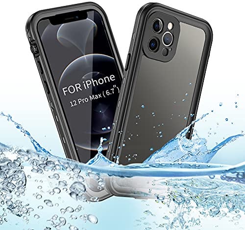 BDIG Compatible for iPhone 12 Pro Max Waterproof case, Waterproof Full Sealed IP68 Shockproof Snowproof Dustproof Protection Case With Screen Protector Compatible for iPhone 12 Pro Max
