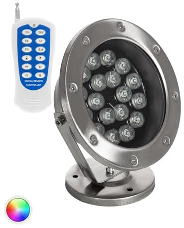 LEDKIA LIGHTING Foco Sumergible LED RGB 18W Superficie 12V DC IP68 RGB